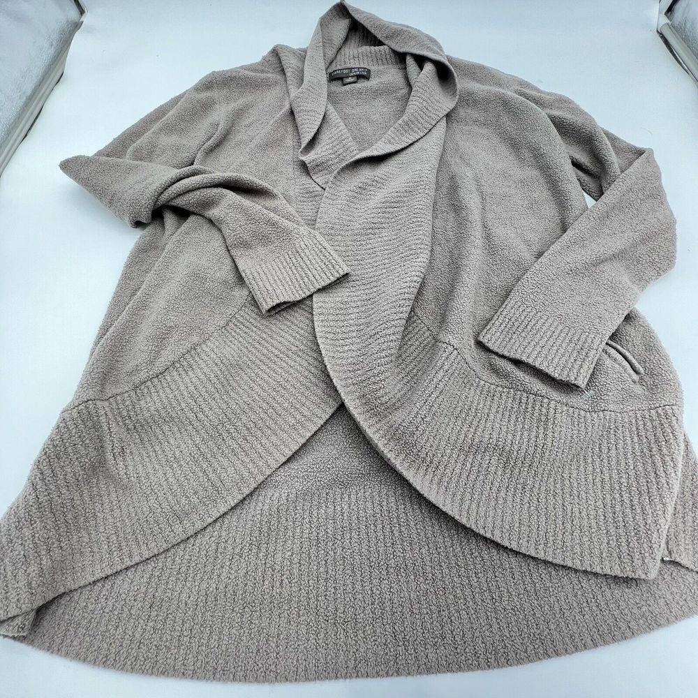 Barefoot Dreams Bamboo Chic Lite Cardigan Womens Medium Beige Style 452 M